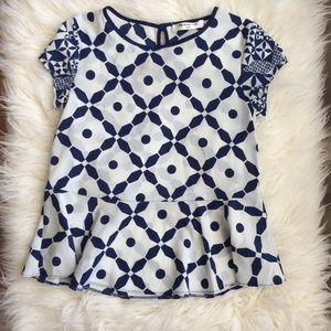 Girls peplum blouse